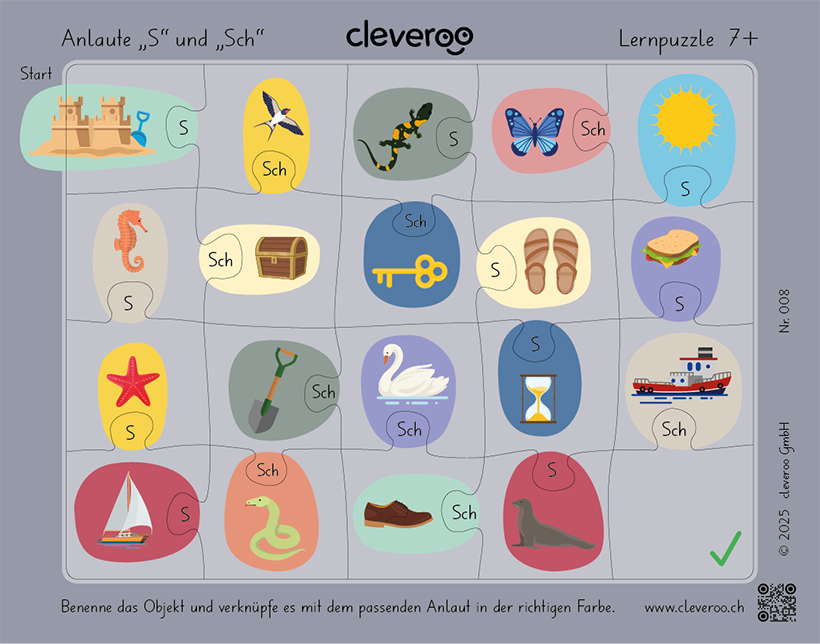 Lernpuzzle 08: "Anlaute S und Sch"
