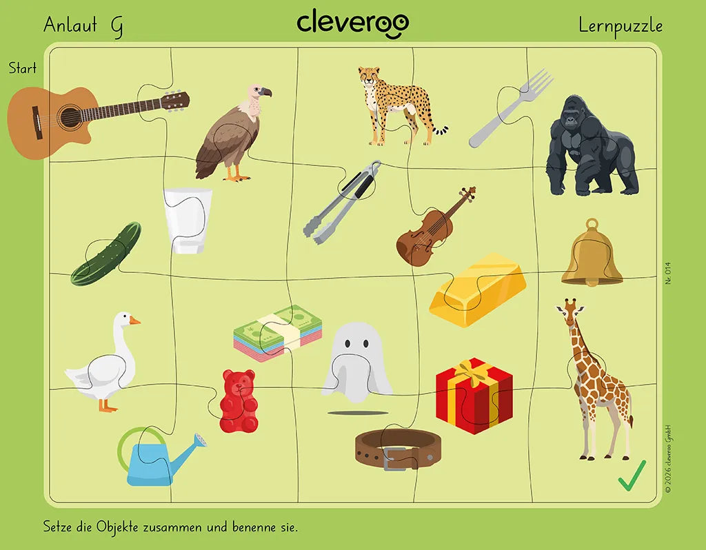 Lernpuzzle "Anlaut G"
