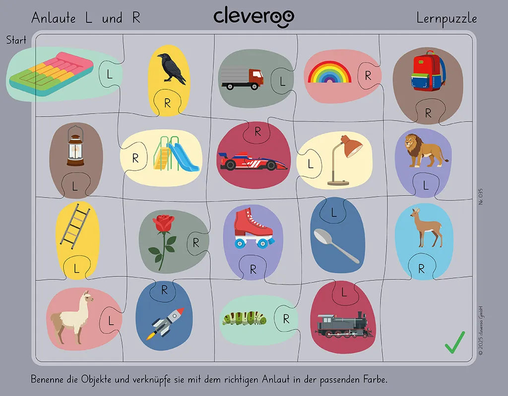 Lernpuzzle "Anlaute L und R"