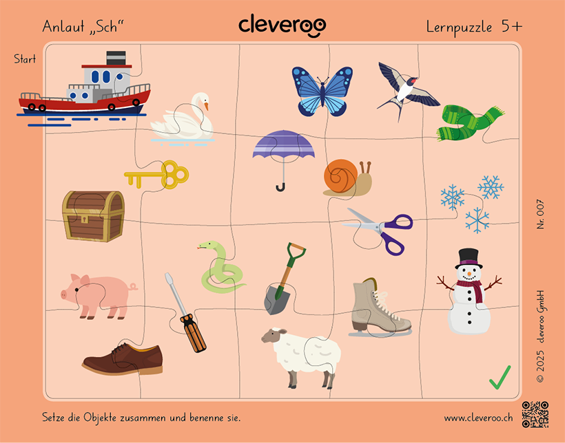 Lernpuzzle 07: "Anlaut Sch"