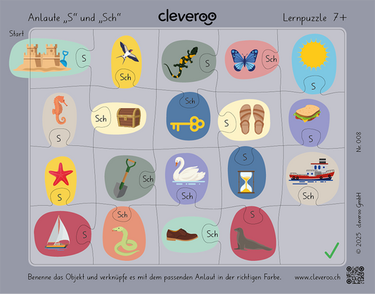 Lernpuzzle 08: "Anlaute S und Sch"