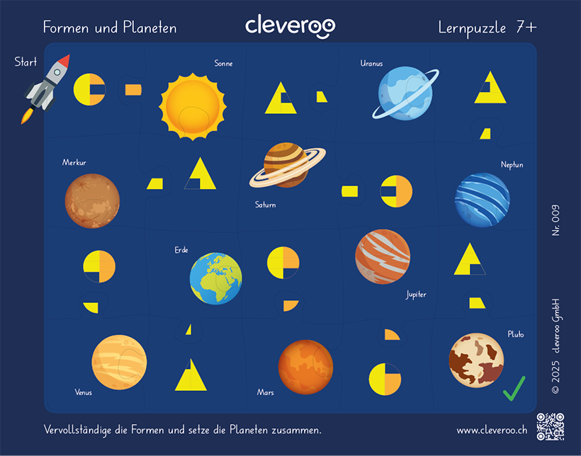 Lernpuzzle 09: "Formen und Planeten"