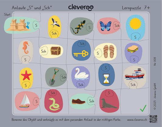 Lernpuzzle 08: "Anlaute S und Sch"