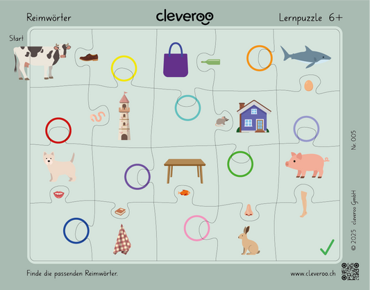 Lernpuzzle 05: "Reimwörter"