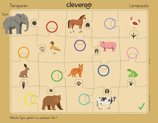 Lernpuzzle "Tierspuren"