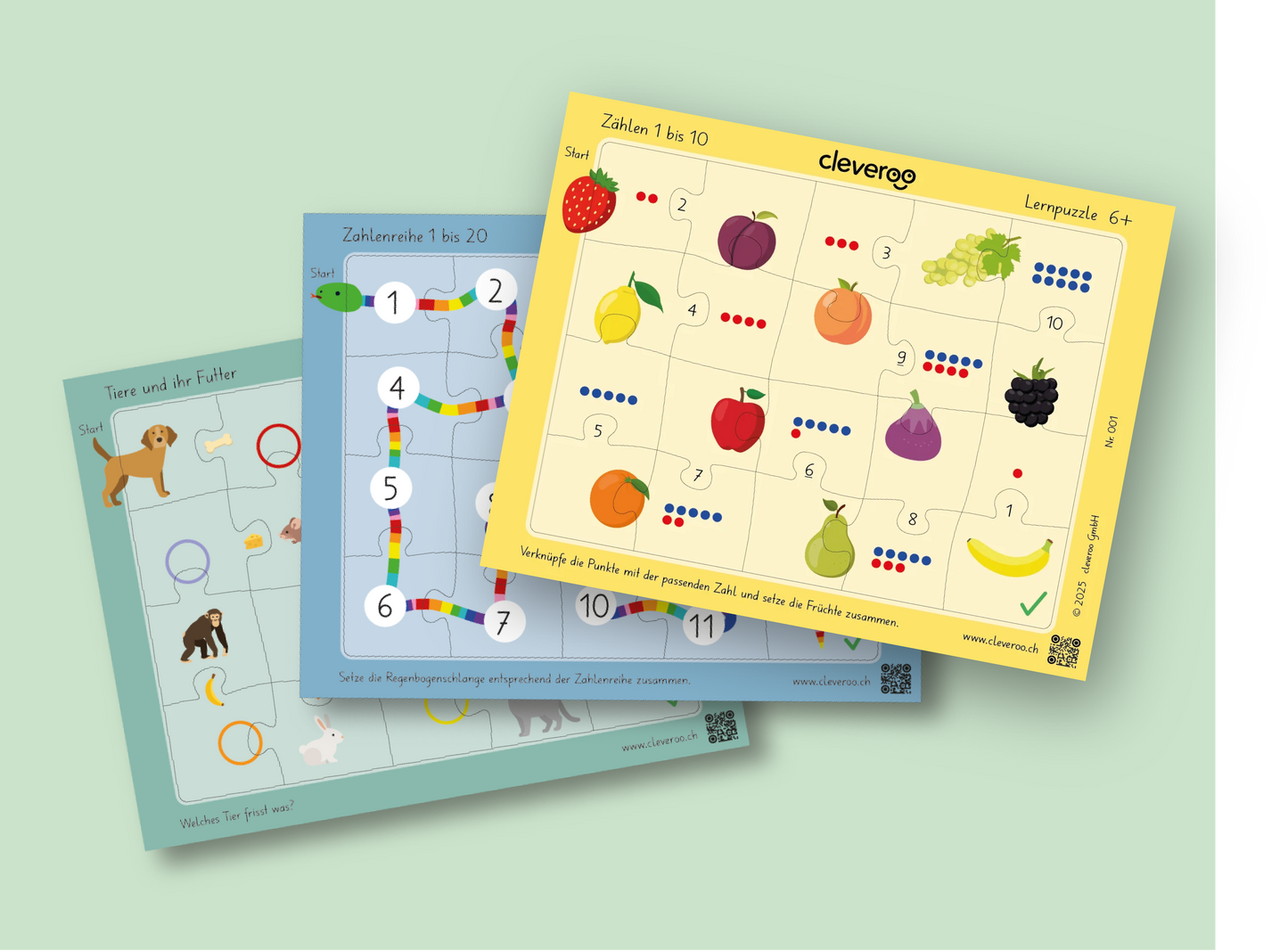 Kindergarten-Set (3 Lernpuzzles)